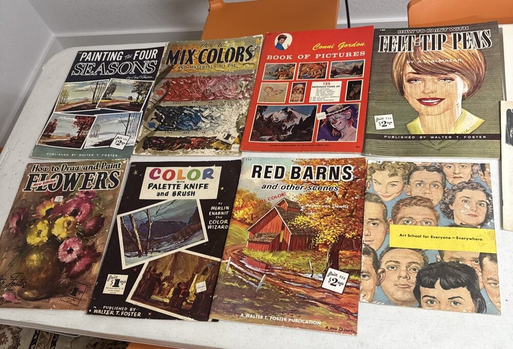 VINTAGE Lot Art Books‎ 1960s Walter T Foster Conni Gordon Famous Artists School